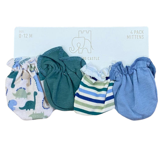 Guantes 4P Niño Elephant and Castle - Dinos Verde  0-12M - Style AQ20000004