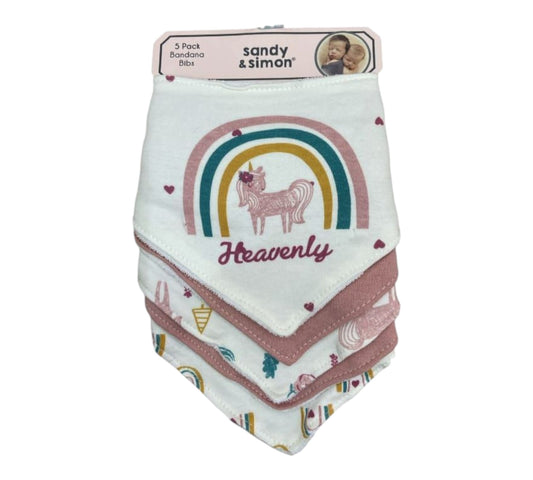 Baberos Bandanas 5P 0-12M ES10528111 Arcoiris Sandy Simon