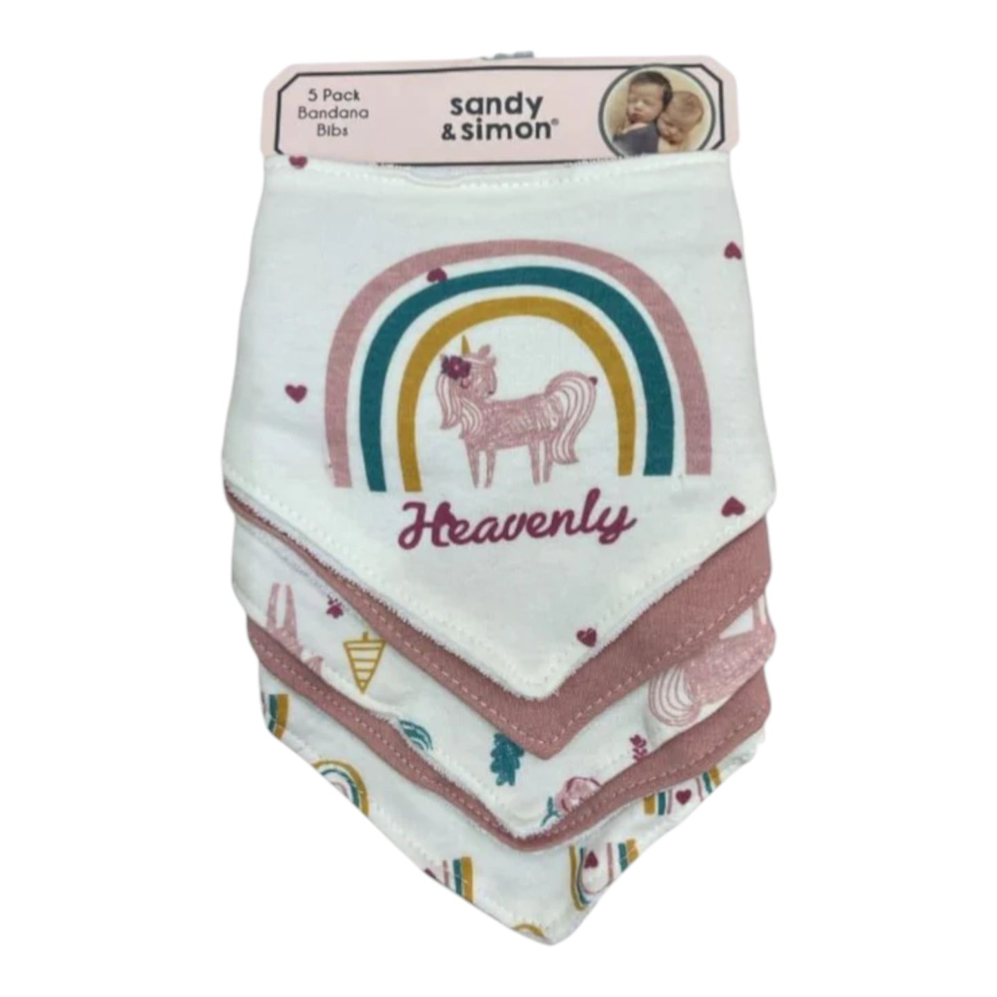 Bandanas Baberos 5P Niña Niño Mix