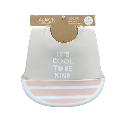 Babero Silicone 2P AT3805 Lila & Jack Rosa IT’S COOL