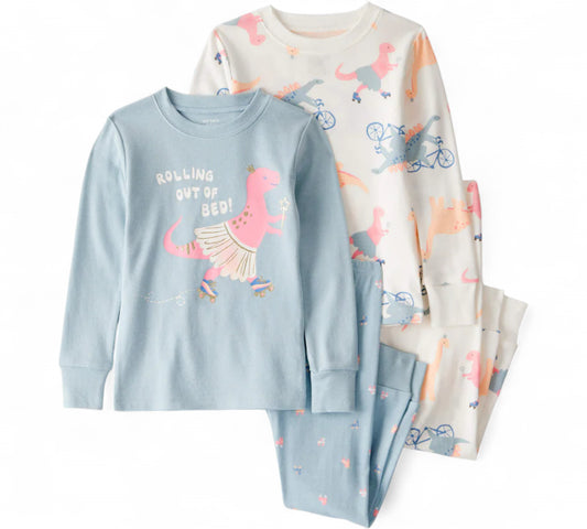 Pijamas 4P 2T 2T523510 Dino Bailarina Carter´s