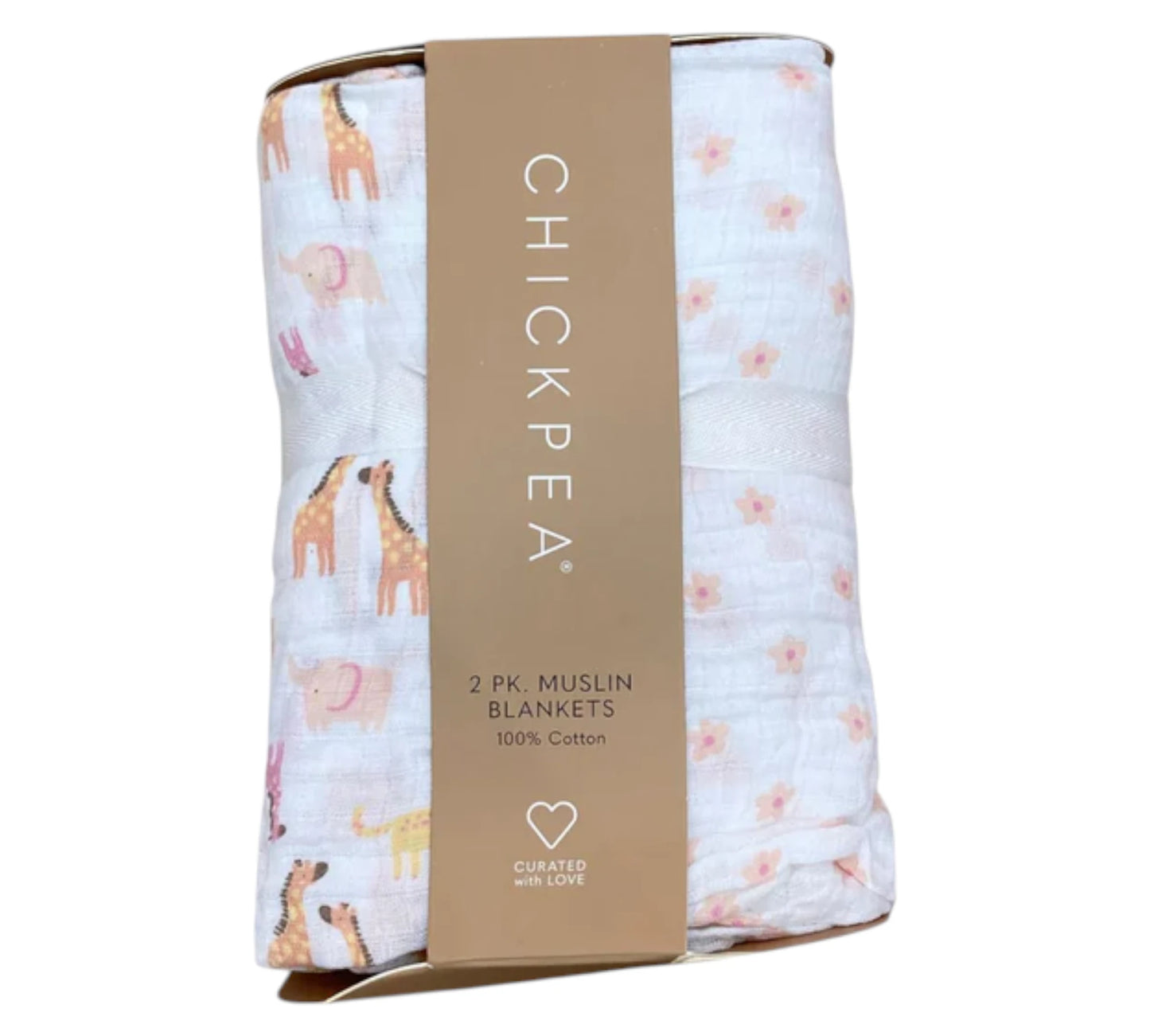 Sabana Muselina 2PBE1000027 ChickPea Jirafas/Rosa