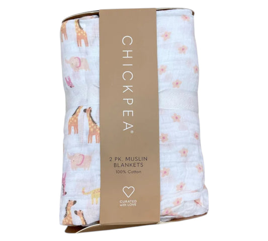 Sabana Muselina 2PBE1000027 ChickPea Jirafas/Rosa