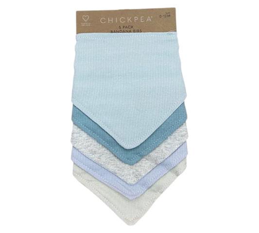 Baberos Bandanas 5P 0-12M EE2000037 ChickPea Azul/Gris