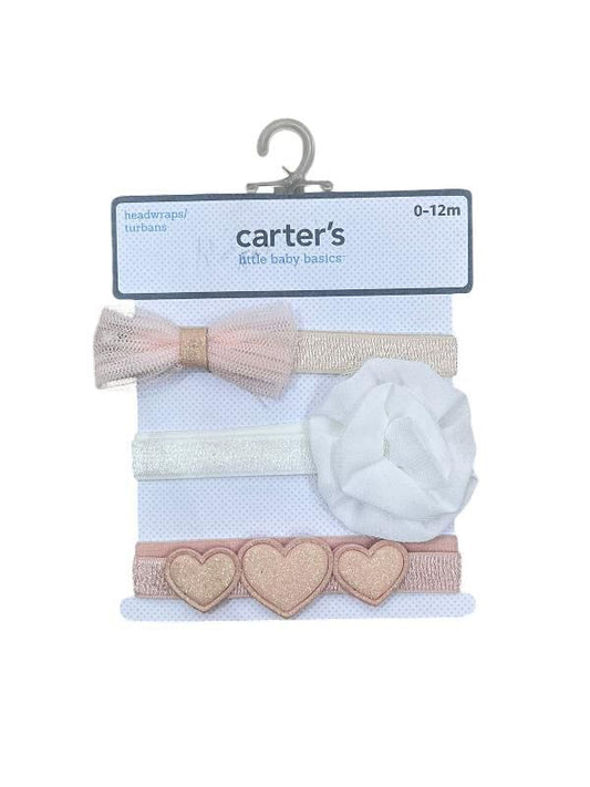 Banditas 3P CR05381 Carters Moñito/Corazones Rosa