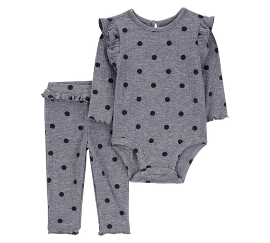Set 2P 24M 1R965210 Puntos Gris Carter's