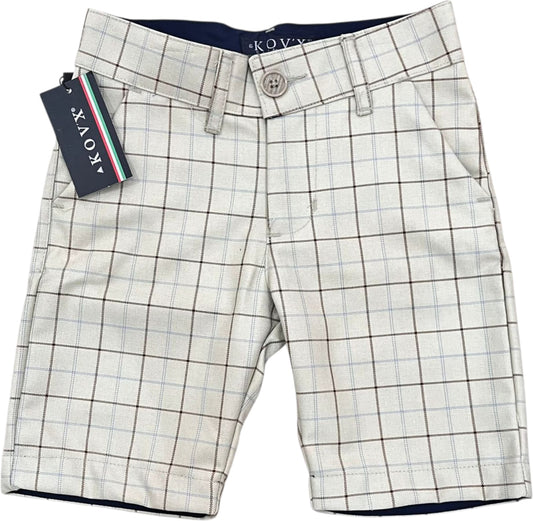 Short 6T KOVX Beige/Cuadros