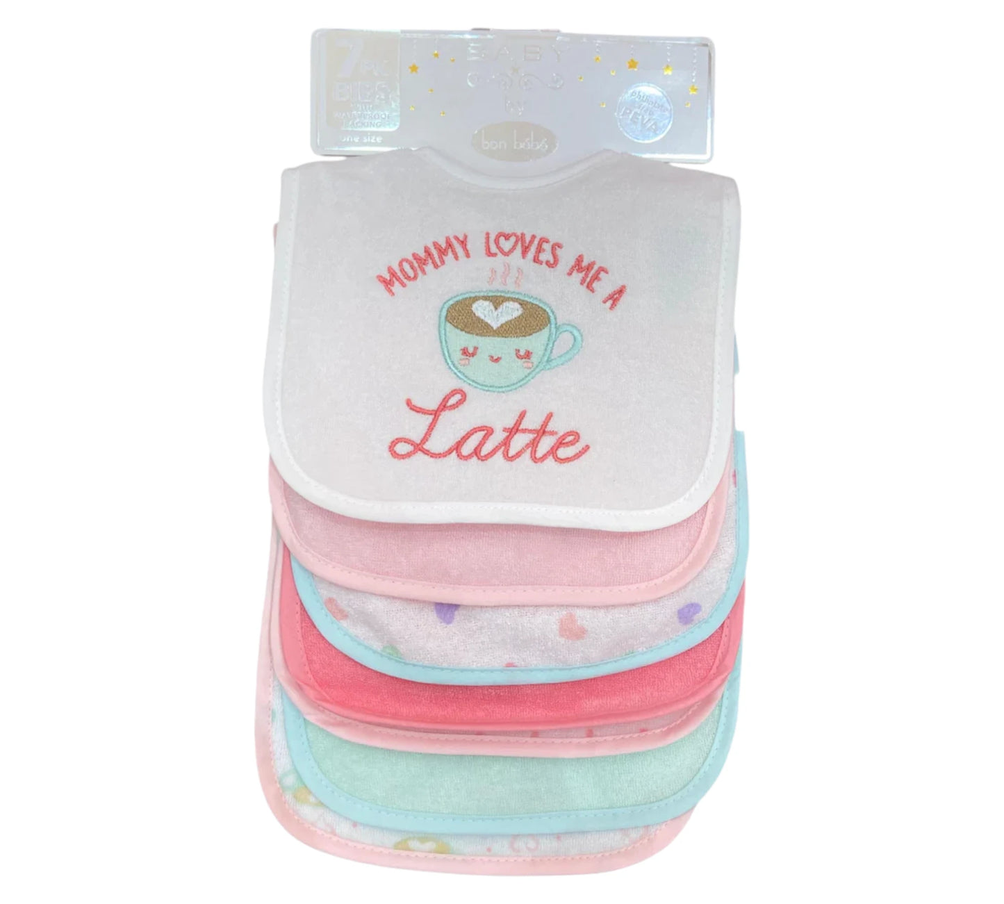 Baberos 7P B217G203 Bon Bebé "Mommy Loves Me A Latte"