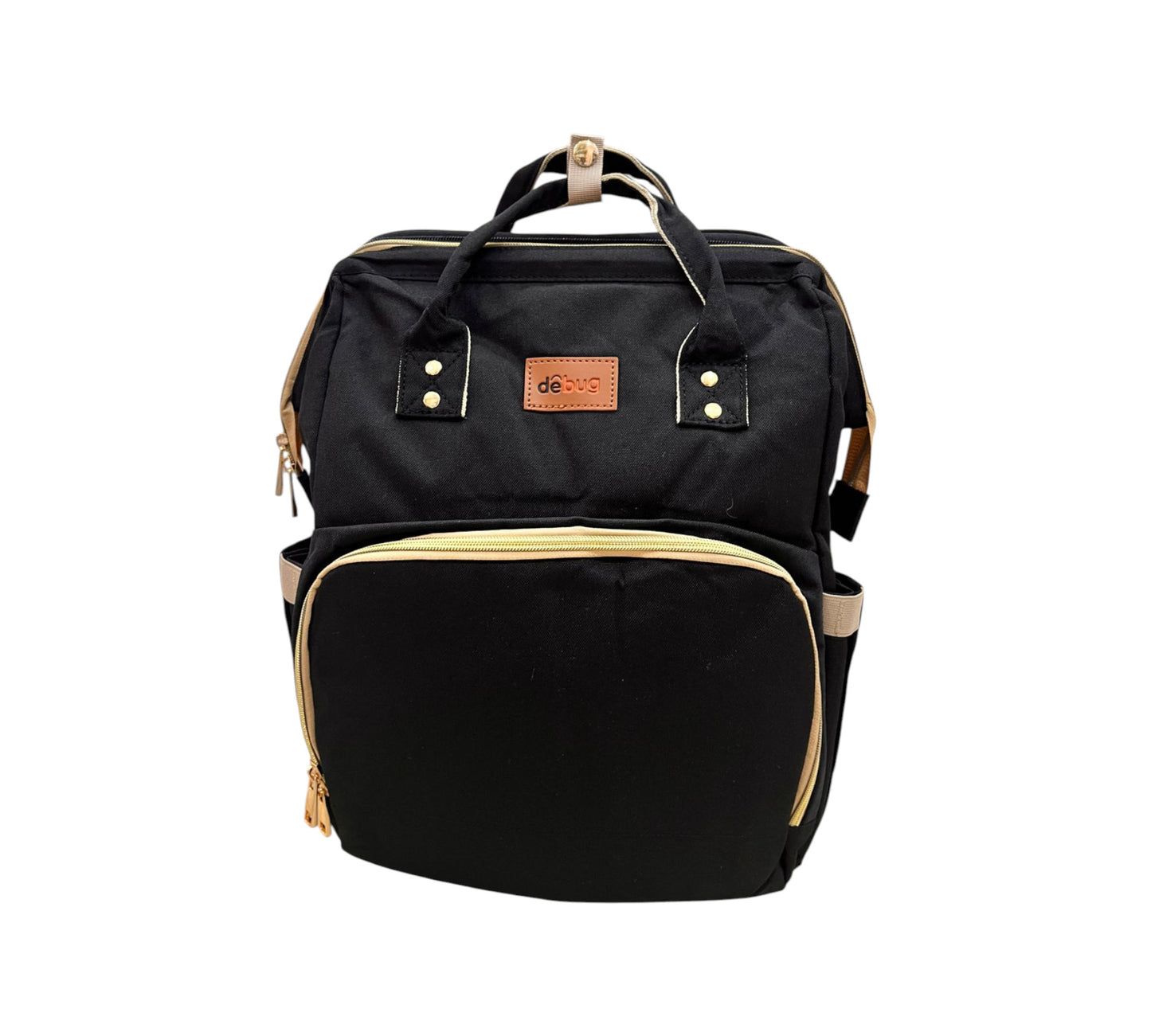 Pañalera Mochila Debug Negra/Beige