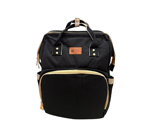 Pañalera Mochila Debug Negra/Beige