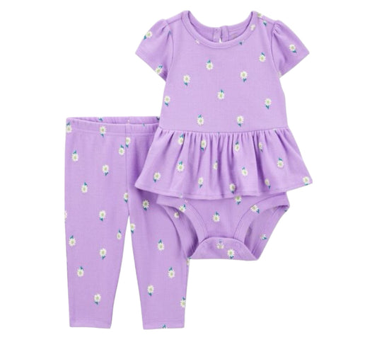 Set 2P 24M 1S526410 Morado Flores Carter’s
