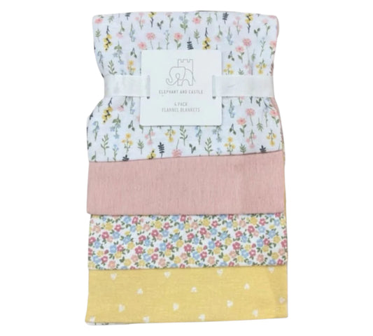 Sabanas Franela 4P BQ1000007 Elephant and castle Flores Rosa