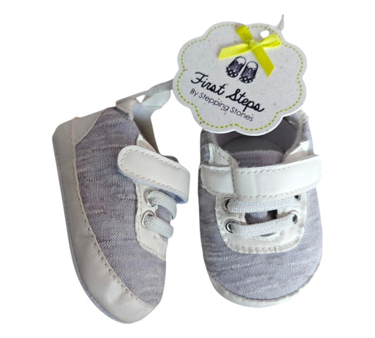 Tenis 6/9M First Steps Gris Blanco
