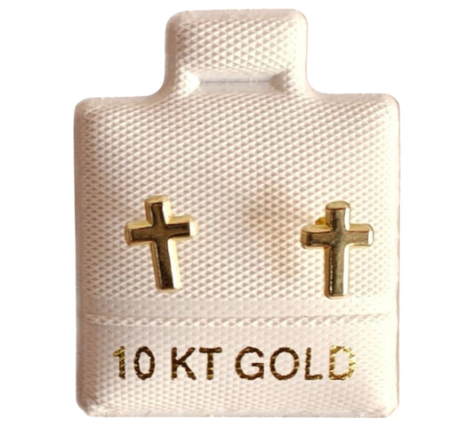 Broquel Cruz Liso Oro 10k