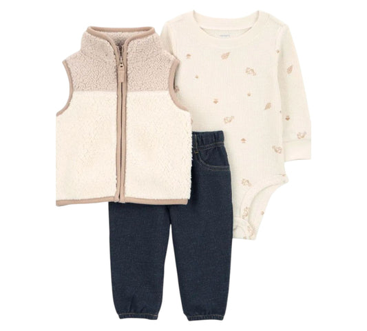Set 3P 12M 1R980610 Beige Carter's