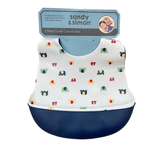 Baberos Silicone 2P ES20230563 Sandy & Simón Elefantes colores