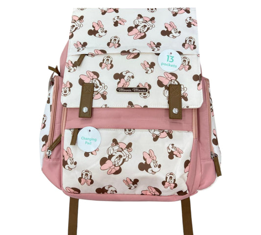 Pañalera Niña Disney Baby - Minnie Rosa Beige - Style DB30741