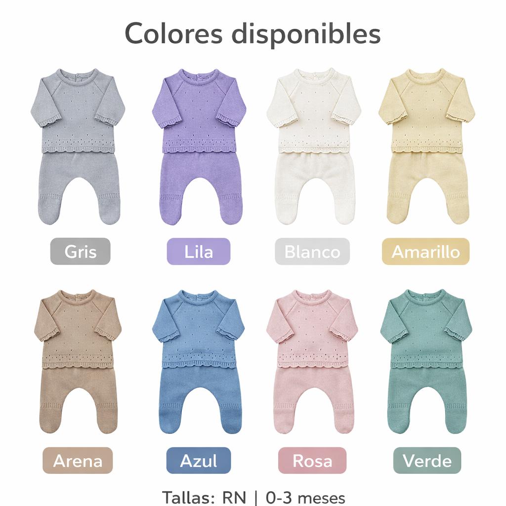 Set Tejido 2P Niña Niño Varios Colores