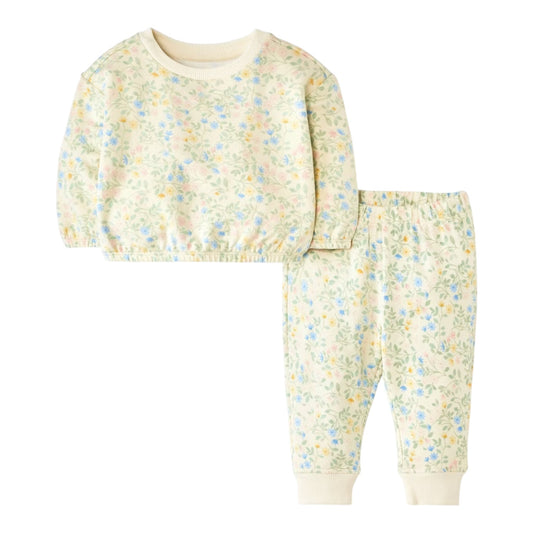 Set 2P Niña 44WP51 Cloud Island Flores Beige