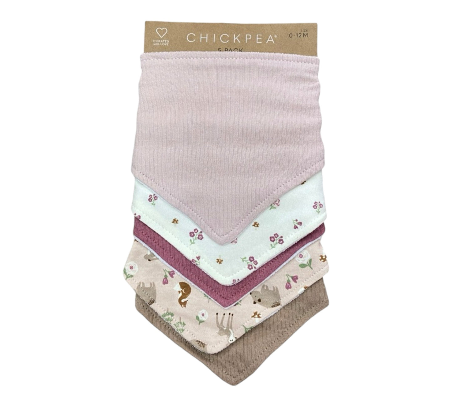 Baberos Bandanas 5P 0-12M EE1000056 Rosa Venado