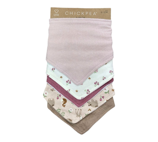Baberos Bandanas 5P 0-12M EE1000056 Rosa Venado