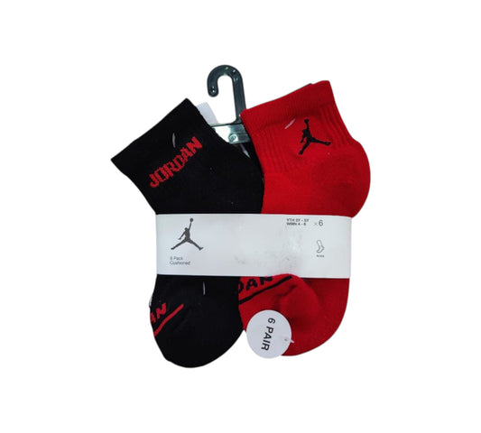 Calcetines 6P 3-5T BJ0342-RK2 Rojo, Negro, Gris, Blanco Jordan