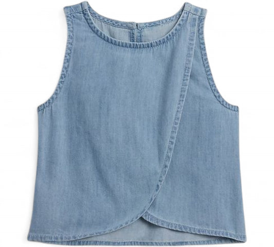 Blusa 6/7T 790175 Gap Demin Mezclilla Claro