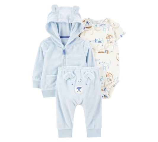 Set 3P 12M 1R039910 Carter's Azul Perro