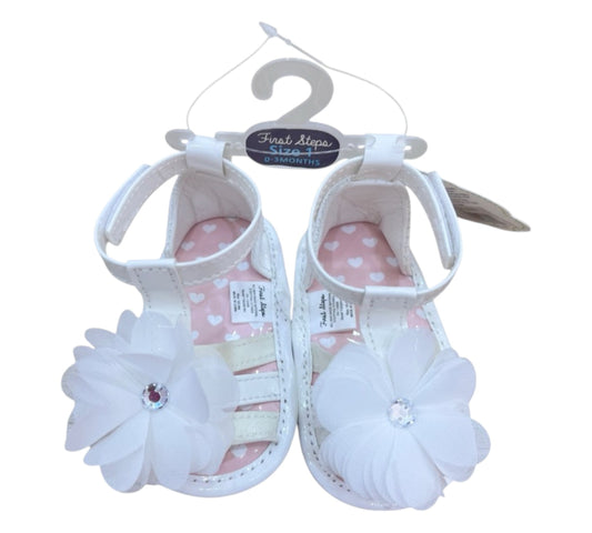 Huaraches 6/9M TGN25419 First Steps Flor Blanca