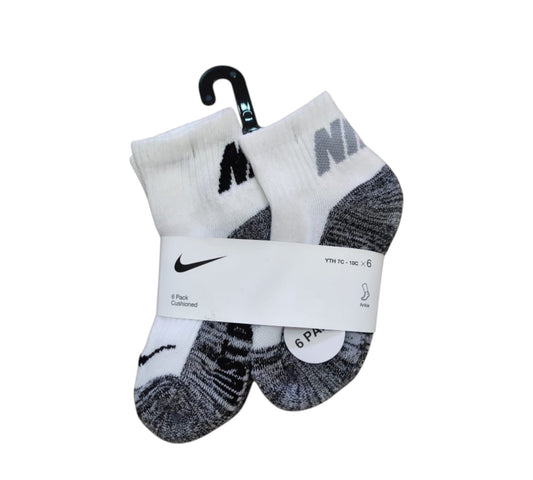 Calcetines 6P 4-5US  Blanco Gris Nike