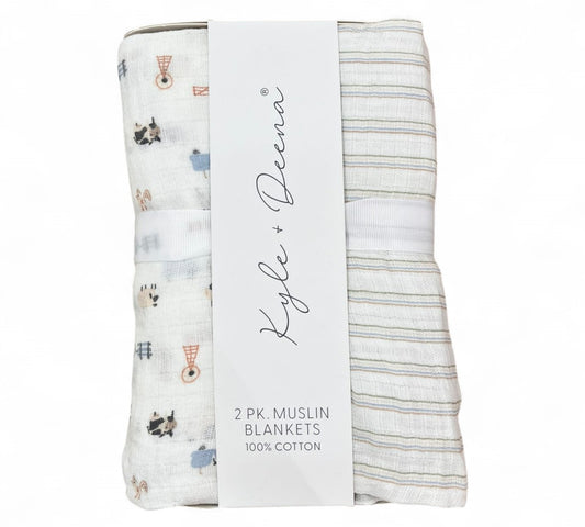 Sabana Muselina 2P BK200012 Kyle+Deena Granja/Rayas