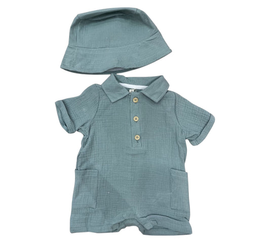 Set 2P 3/6M AP15098 Aqua Liam y James