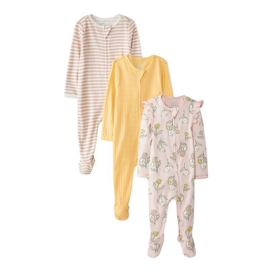Mamelucos 3P Niña 5GYP0Y Cloud Island Amarillo Flores