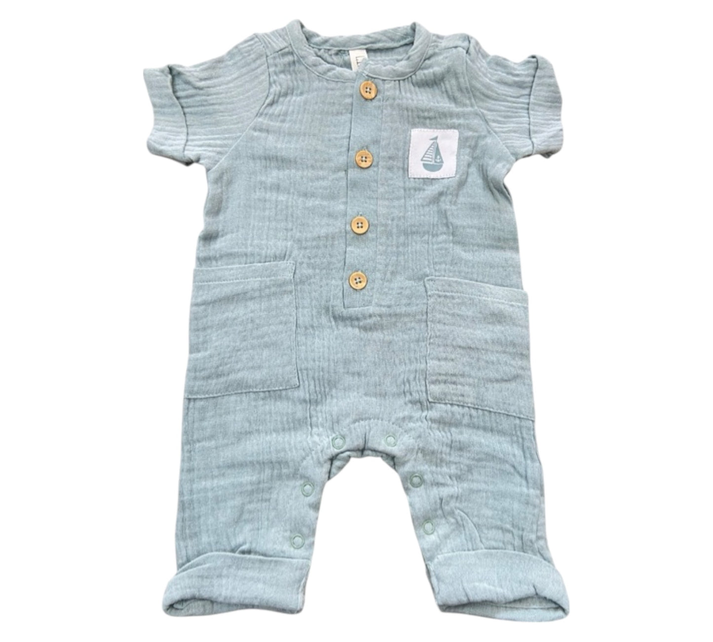 Jumpsuit 3-6M AP14261 Liam & James Aqua