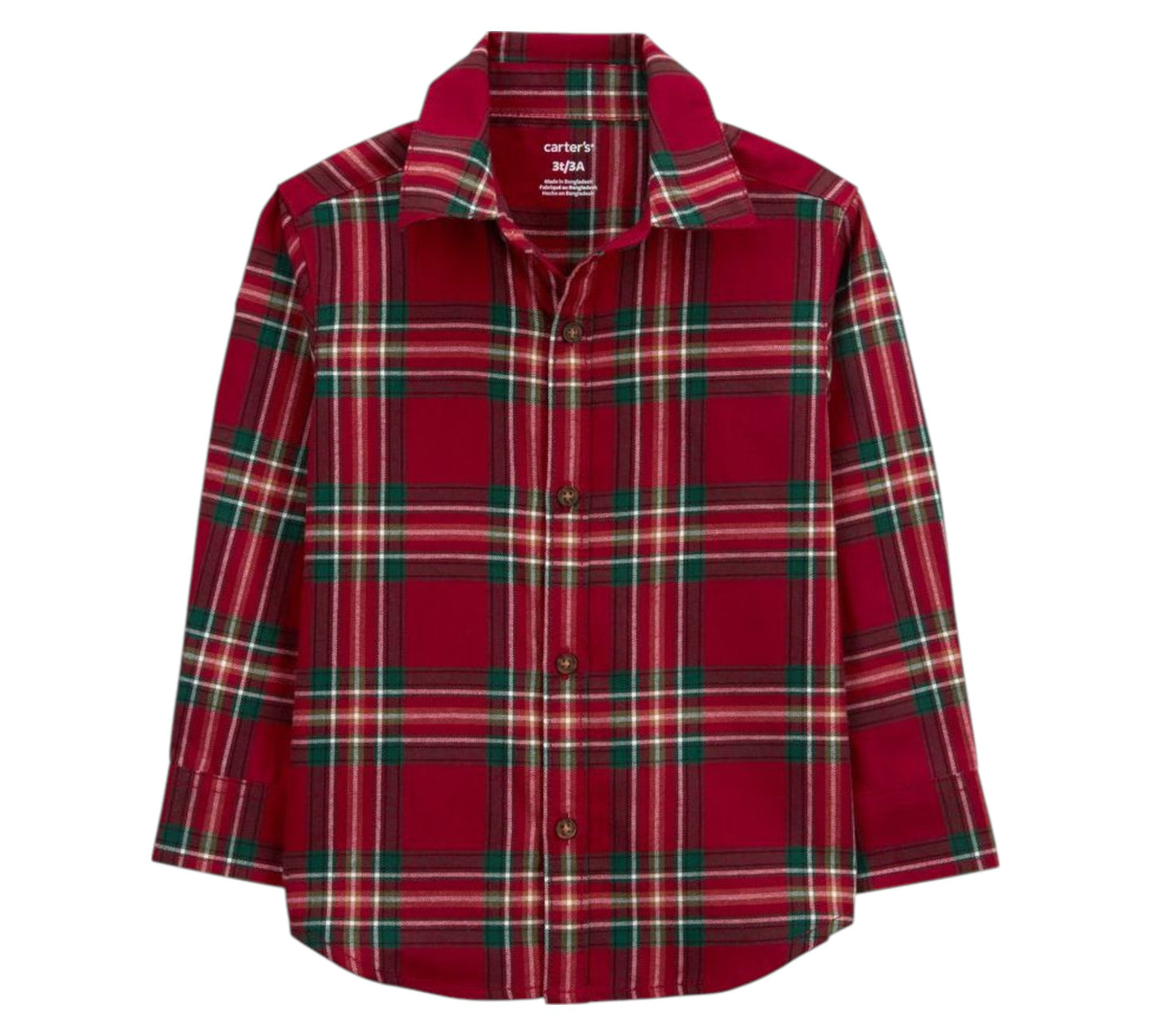 Camisa 2T 2R588710 Cuadros Rojo Carter's