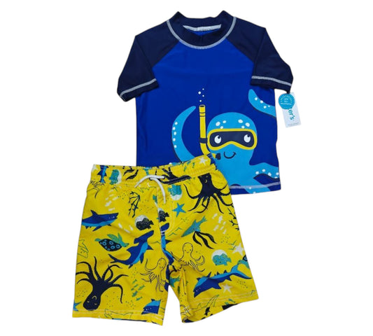Traje de baño 2P 5T 2N427210  Pulpo Azul Carter's