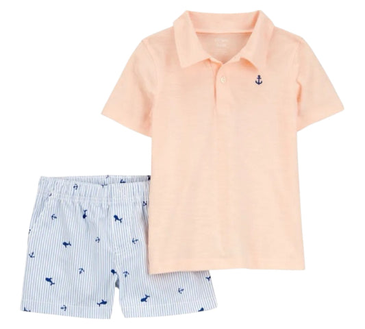 Set 2P 4T 2S679910 Carter’s Anclas/Coral