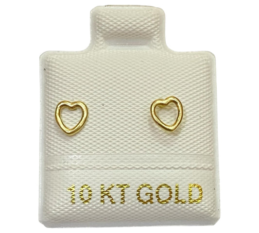 Broquel Corazón Oro 10K