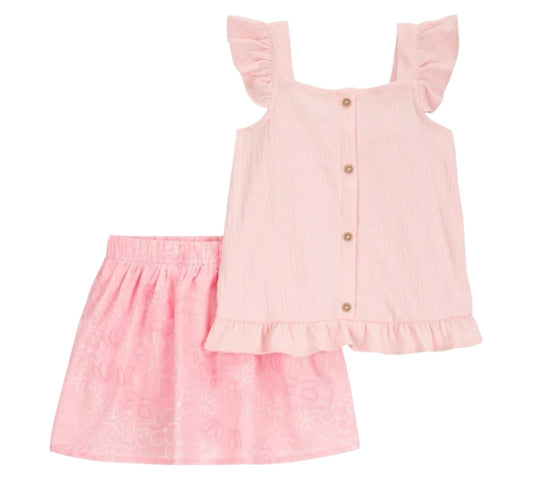 Set 2P 4T 2S406010 Rosa Florecitas Carter’s