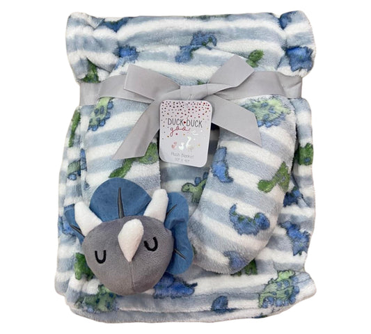Cobija 2P Niño Duck Duck - Triceratops Azul - Style 36753
