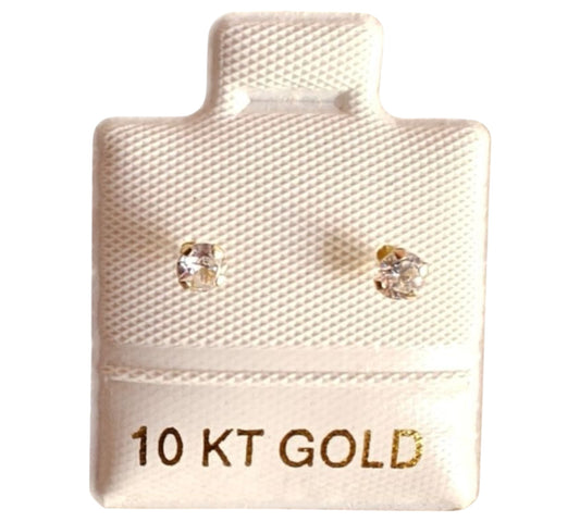 Broquel Piedrita Mini K3 Oro 10K