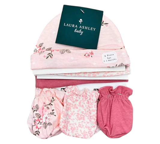 Gorros y Guantes 6P 0-3M AP12972 Laura Ashley
