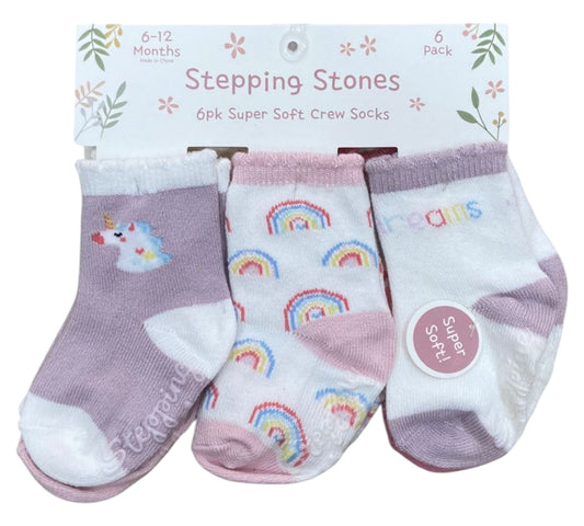 Calcetines 12-18M SGXS0623 Stepping Stones Unicornio Rosa