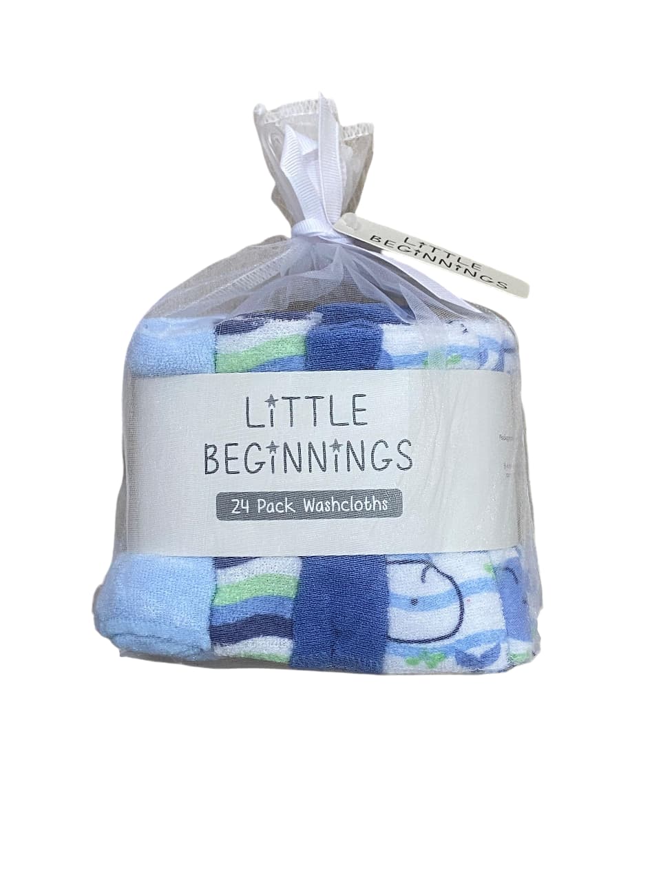 Toallitas 24P GS72190 Little Beginnings Ballenas/Azul