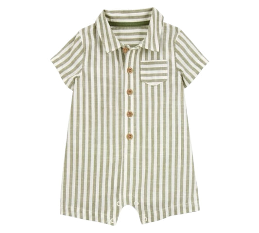 Romper 06M 1S470310 Rayas Verde Carter’s