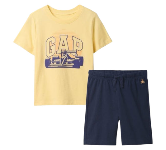 Set 2P 3T 745592 GAP Carro Azul/Amarillo