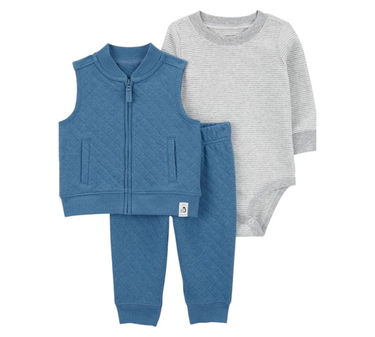 Set 3P 06M 1R981010 Azul Carter's