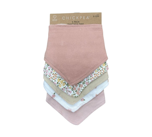 Baberos Bandanas 0/12M EE1000057 ChickPea Flores/Rosa