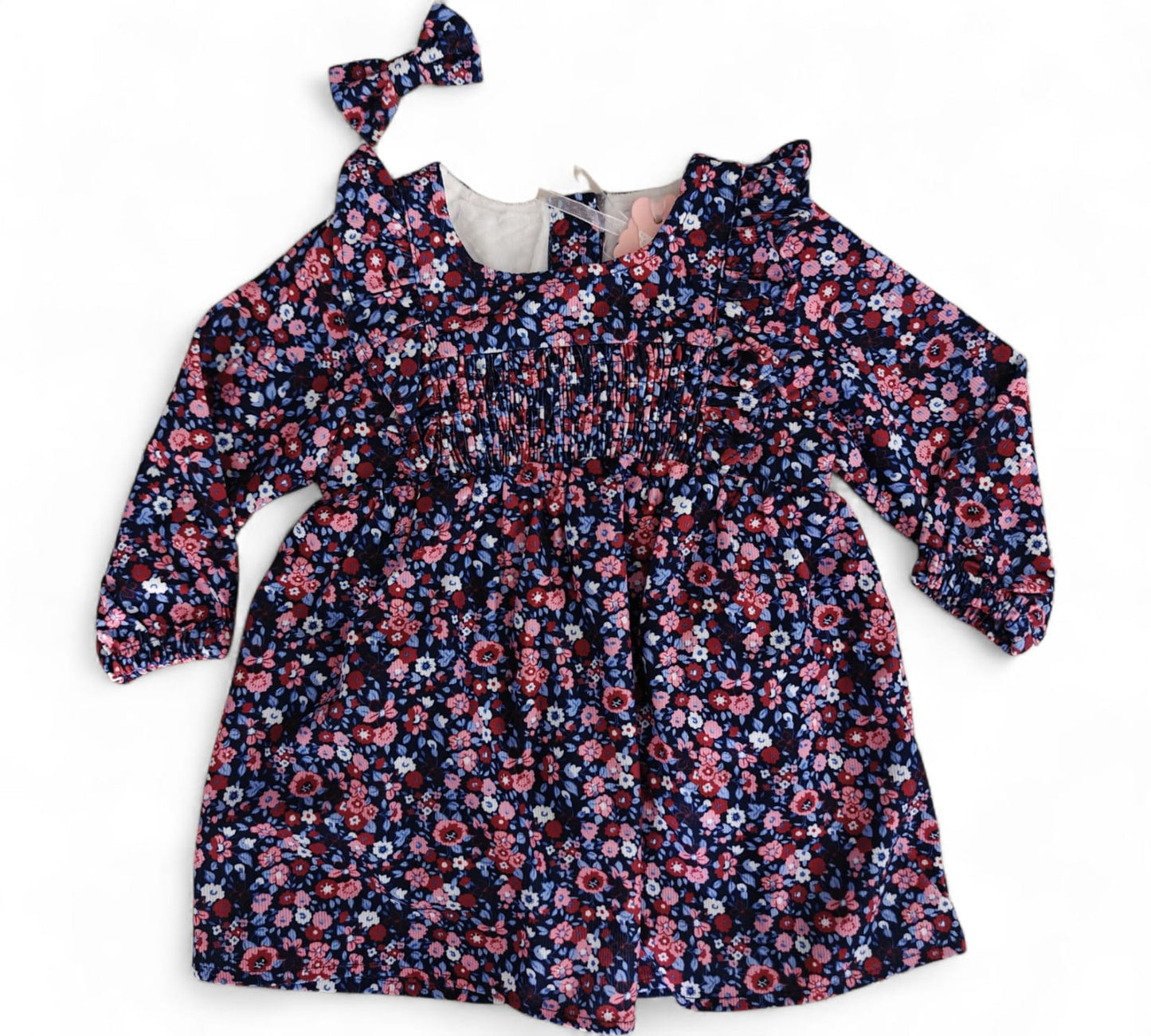 Vestido 2P 5T F2177 Floral Azul Marino