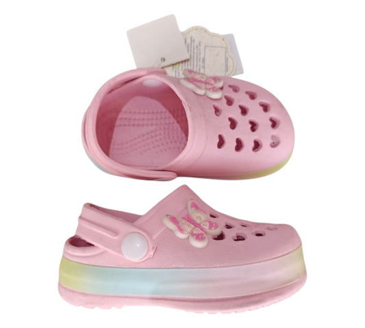 Sandalias Croc Style 5USA TGV26314 Mariposa Rosa First Steps